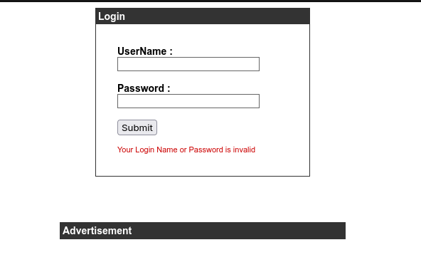 Página web administrativa